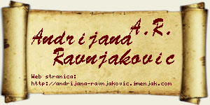 Andrijana Ravnjaković vizit kartica